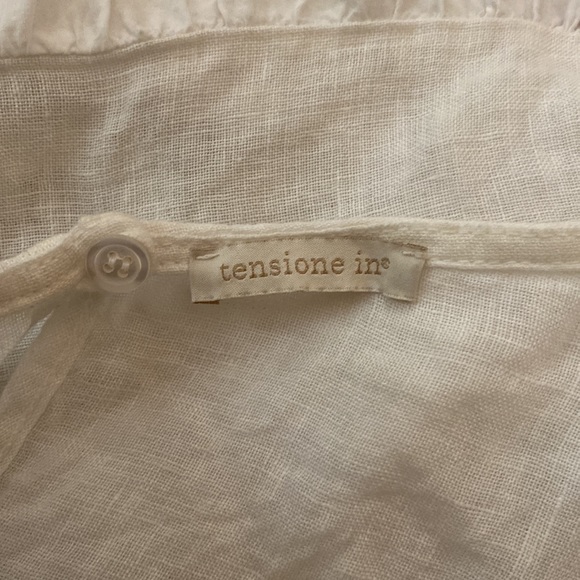 Italian Linen/ Cotton Flowy Top, cropped - Picture 3 of 3